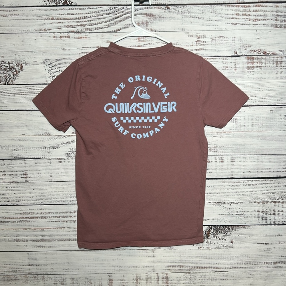 Quiksilver Boy's Omni Checked Logo Short Sleeve Tee Large 14/16 - Picture 11 of 15